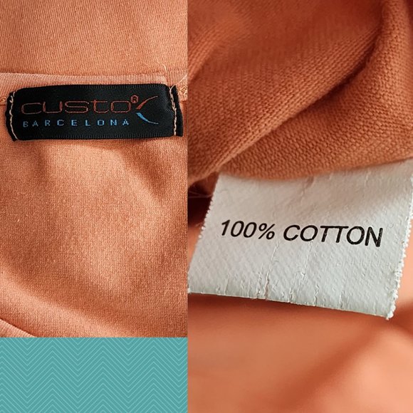 Custo Barcelona Orange Beaded Embroidered Cotton Tee - Picture 5 of 5